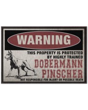 Dobermann this property is protected Doormat 22.5" x 15" front