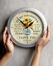 You Are My Sun My Moon Mom To Daughter Wall Clock aos-wall-clock-lifestyle-front-04