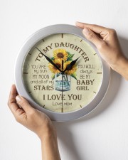 You Are My Sun My Moon Mom To Daughter Wall Clock aos-wall-clock-lifestyle-front-05