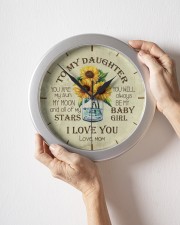 You Are My Sun My Moon Mom To Daughter Wall Clock aos-wall-clock-lifestyle-front-09