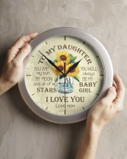 You Are My Sun My Moon Mom To Daughter Wall Clock aos-wall-clock-lifestyle-front-11