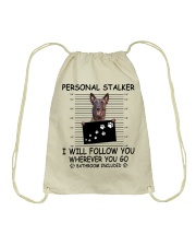 Personal Stalker Belgian Shepherd Dog Drawstring Bag tile