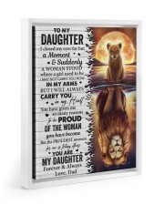 I Closed My Eyes For But A Moment Dad To Daughter Floating Framed Canvas Prints White tile