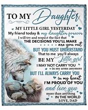 My Little Girl Yesterday Friend Today To Daughter Fleece Blanket - 50" x 60" front