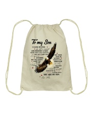 I Close My Eyes For But A Moment Eagle Mom To Son Drawstring Bag tile