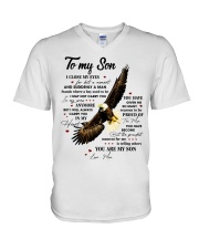 I Close My Eyes For But A Moment Eagle Mom To Son V-Neck T-Shirt tile