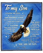 I Close My Eyes For But A Moment Eagle Mom To Son Fleece Blanket - 50" x 60" front