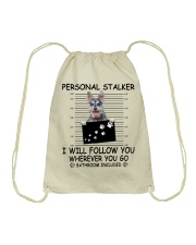 Personal Stalker Schnauzer Drawstring Bag tile