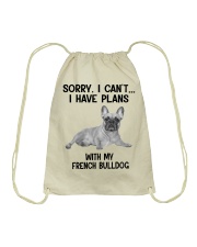 I have plans with my dog French Bulldog Drawstring Bag tile