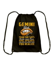 Zodiac Gemini Girl Knows More Than She Says Drawstring Bag tile