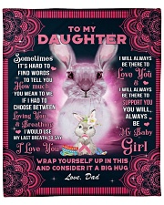 Sometimes It's Hard To Find Words Dad To Daughter Fleece Blanket - 50" x 60" front