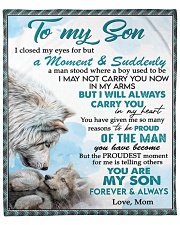 I Closed My Eyes For But A Moment Mom To Son Fleece Blanket - 50" x 60" front