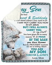 I Closed My Eyes For But A Moment Mom To Son Sherpa Fleece Blanket tile