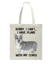I have plans with my dog Corgi Tote Bag tile