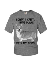 I have plans with my dog Corgi Youth T-Shirt tile