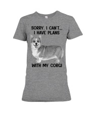 I have plans with my dog Corgi Premium Fit Ladies Tee tile