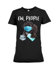 Ew People Dog Wearing A Face Mask Schnoodle Premium Fit Ladies Tee tile
