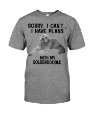I have plans with my dog Goldendoodle Premium Fit Mens Tee tile