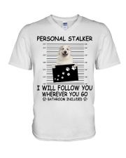 Personal Stalker Great Pyrenees V-Neck T-Shirt tile