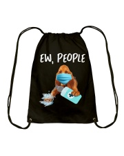 Ew People Dog Wearing A Face Mask Bloodhound Drawstring Bag tile