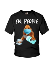 Ew People Dog Wearing A Face Mask Bloodhound Youth T-Shirt tile