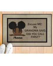 Excuse Me My Grandma Said Did U Call First Custom Doormat 22.5" x 15" aos-doormat-22-5x15-lifestyle-front-03