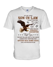 I Didn't Give You Gift Of Life Eagle To Son-In-Law V-Neck T-Shirt tile