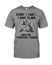 I have plans with my dog Yorkshire Terrier Premium Fit Mens Tee tile
