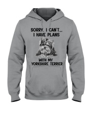 I have plans with my dog Yorkshire Terrier Hooded Sweatshirt tile