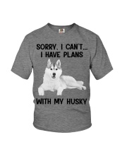 I have plans with my dog Husky Youth T-Shirt tile