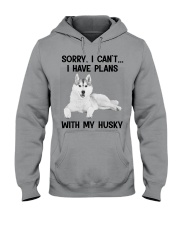 I have plans with my dog Husky Hooded Sweatshirt tile