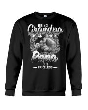 Being Grandpa Is An Honor Being Papa Is Priceless Crewneck Sweatshirt tile