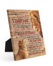 Never Forget That I Love U Lion Dad To Son Easel-Back Gallery Wrapped Canvas tile