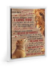 Never Forget That I Love U Lion Dad To Son Floating Framed Canvas Prints White tile