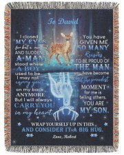 Personalized I Closed My Eyes Deer Dad To Son 60x80 - Woven Blanket tile