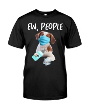 Ew People Dog Wearing A Face Mask Brittany Premium Fit Mens Tee tile