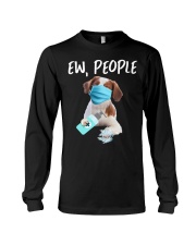 Ew People Dog Wearing A Face Mask Brittany Long Sleeve Tee tile