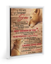 Today Is A Good Day Have Great Day Lion Mom To Son Floating Framed Canvas Prints White tile