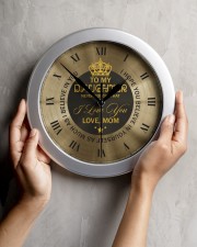 Never Forget That I Love You Mom To Daughter Wall Clock aos-wall-clock-lifestyle-front-04