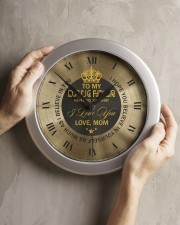 Never Forget That I Love You Mom To Daughter Wall Clock aos-wall-clock-lifestyle-front-11