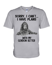 I have plans with my dog Gordon Setter V-Neck T-Shirt tile