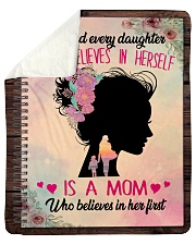 Behind Every Daughter Mom To Daughter Sherpa Fleece Blanket tile