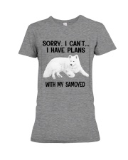 I have plans with my dog Samoyed Premium Fit Ladies Tee tile
