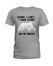 I have plans with my dog Samoyed Ladies T-Shirt tile