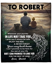 Personalized Wherever Your Journey Fishing To Son Fleece Blanket - 50" x 60" front