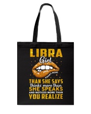 Zodiac Libra Girl Knows More Than She Says Tote Bag tile