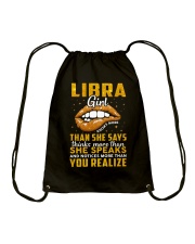 Zodiac Libra Girl Knows More Than She Says Drawstring Bag tile