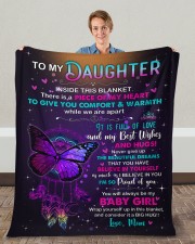 Inside This Blanket Mom To Daughter Fleece Blanket - 50" x 60" aos-coral-fleece-blanket-50x60-lifestyle-front-01c