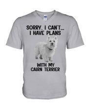 I Have Plans With My Dog Cairn Terrier V-Neck T-Shirt tile