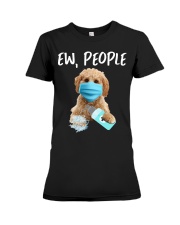 Ew People Dog Wearing A Face Mask Cockapoo Premium Fit Ladies Tee tile